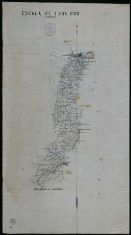 [Mapa de la calzada Vía de la Plata en el tramo... (ca. 1906-1916)