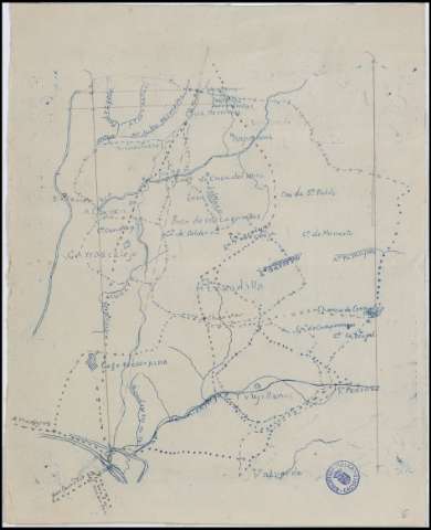 [Mapa del tramo Vía de la Plata desde Mérida a ... (ca. 1906-1916)